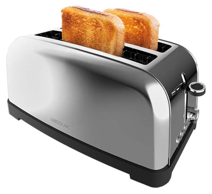Dripio Verticale broodrooster, 1500 W, 4 boterhammen, brede gleuf, roestvrij staal