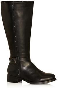 Wide Width Women's Alex Studded Tall Boot by Cloudwalkers in Black (Size 10 W)