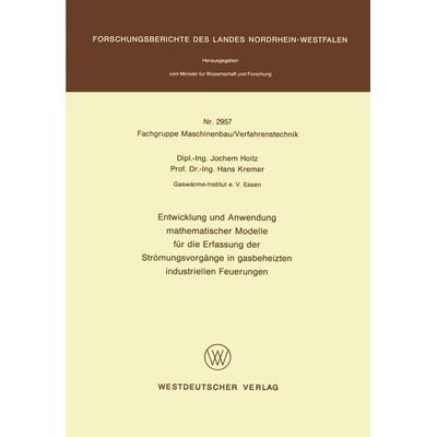 Entwicklung und Anwendung mathematischer Modelle für die Erfassung der Strömungsvorgänge in gasbeheizten industriellen Feuerungen, Taschenbuch von