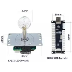 NoName LED backlit arcade buttons and joystick kit - Multicolor (Raspberry Pi 3), Gaming Controller, Mehrfarbig