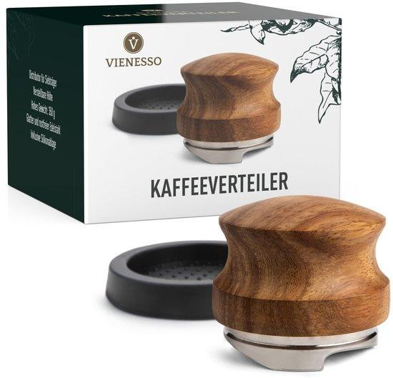 Vienesso Koffiepuckverwijderaar van RVS en hout, in hoogte verstelbaar, 53 mm