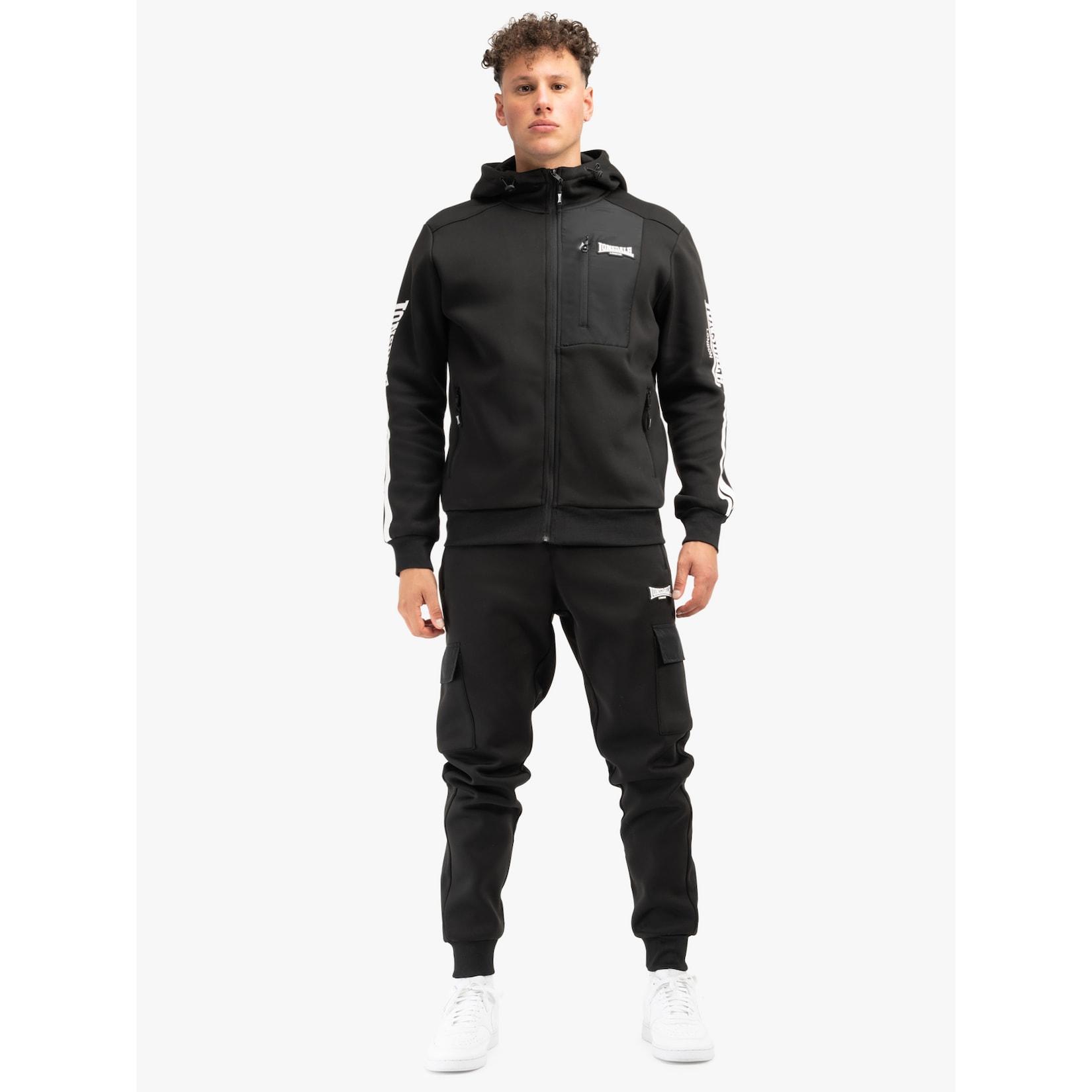 Lonsdale Herren Trainingsanzug mit Kapuze normale Passform BULOUGH