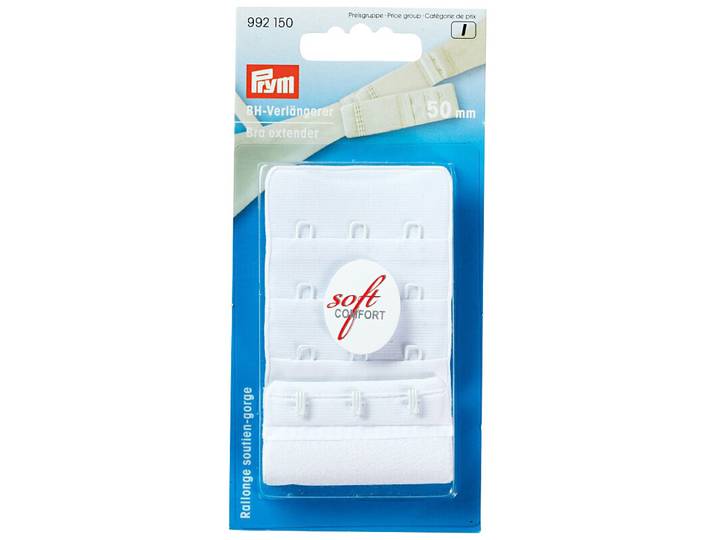 Prym BH-Verlängerer zum Einhaken weiss 50 mm 3 x 3 Haken