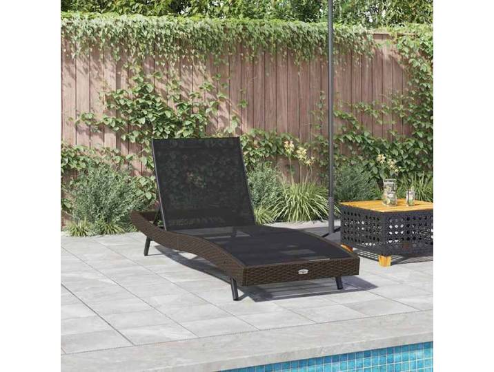 PROMOTION Bains de soleil/transat CHIC VENT-FLASH - Chaise longue 1-personne Marron 70x197x82 cm 662803