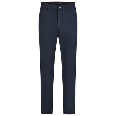 Chinohose BRÜHL "London", Herren, Gr. 50, EURO-Größen, blau, 98% Baumwolle, 2% Elasthan, unifarben, lang, Hosen Chinohose, mit High-Stretch und wasserabweisender Funktion