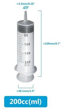 Uplift Picks Multifunction Large Capacity Syringe With Hose For Pet Feeding Oil Glue And Fluid Transfer 200 Ml