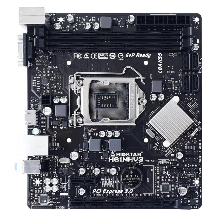 Biostar H61MHV3 H61 (LGA 1155, Intel H61, mATX) (H61MHV3)