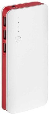 Power Light Powerbank 10000 mAh, 3 USB, LED, Plastica Personalizzate o neutre