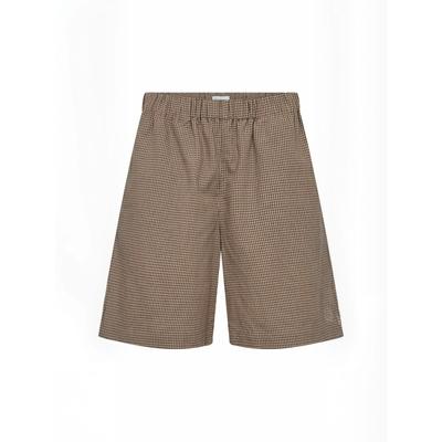 Shorts LEVETE ROOM "Levete Room Shorts LR-RONIA", Damen, Gr. L, Normalgrößen, braun (8500c, fossil combi), Obermaterial: 100% Baumwolle, Hosen Shorts