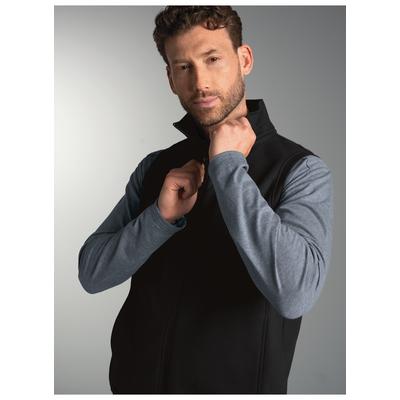 Steppweste TRIGEMA "TRIGEMA Weste aus bequemem Sweat-Material", Herren, Gr. 3XL, schwarz, 70% Baumwolle, 30% Polyester, Westen Steppweste