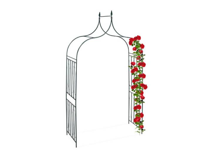 Relaxdays Rosenbogen Metall mit Spitzen