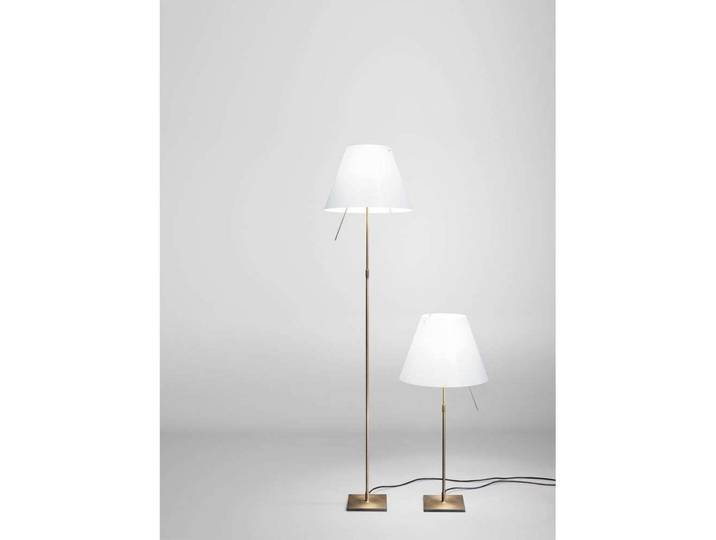 Costanza Tischleuchte m/Dimmer White/Brass - Luceplan - Wohnzimmer - Aluminium