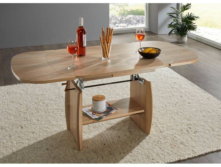 Raffinierter Couchtisch mit 2 tollen Funktionen, Eiche Sonoma