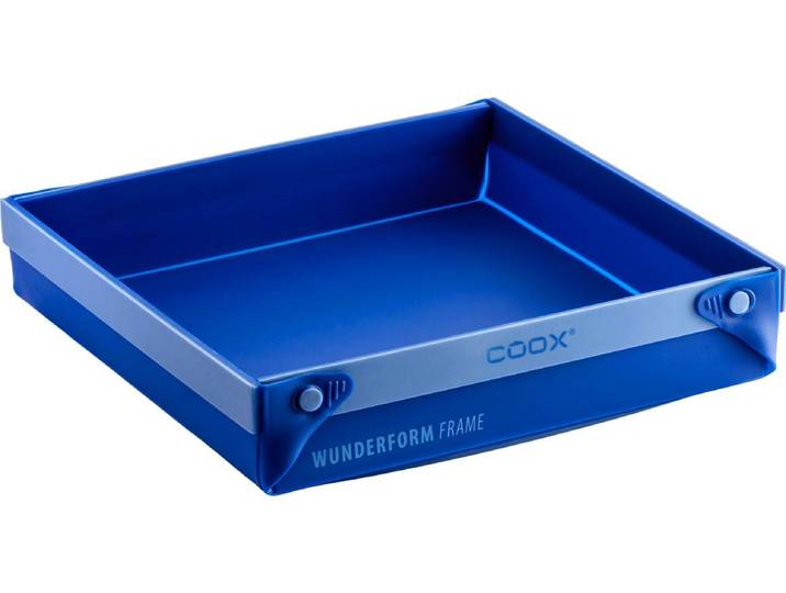 Backform COOX eckig Frame MQ 45437 cm x 24 cm x 45417 cm , blau (dunkelblau), B:24cm L:25,5cm, Kunststoff, Küchenformen, Backform