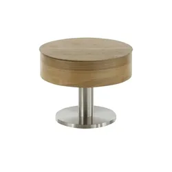 Höffner Home Couchtisch  Mügeln , holzfarben , Maße (cm): H: 47  Ø: 60