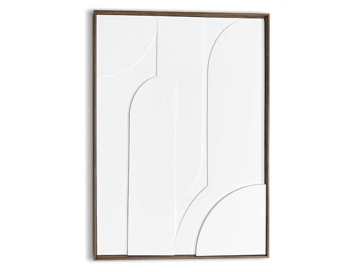 Wandbild REINDERS Layered Geometrics , weiss (farbe bild(er): weiß), B:50cm H:70cm T:3cm, Bilder, Wandbild, Wohnzimmer - Weiss - MDF - Abstrakt - 50x70 cm