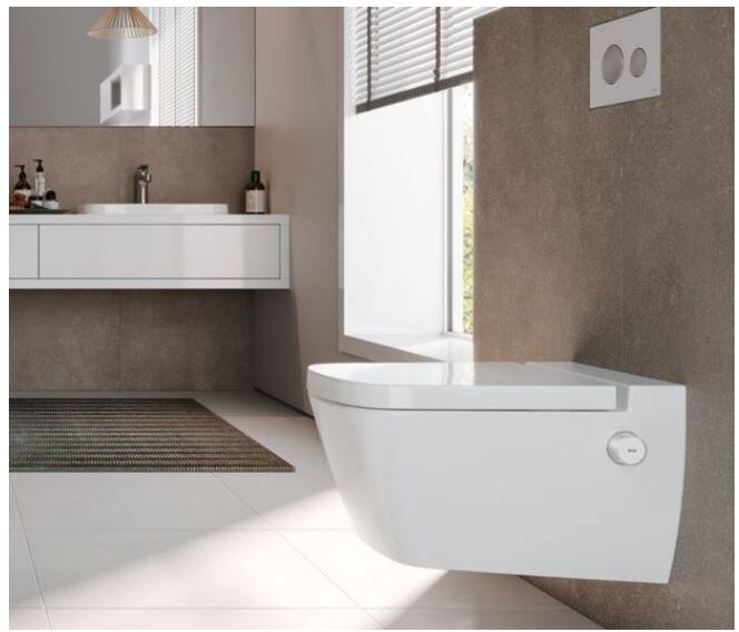 TECE TECEone Dusch-WC 9700212 mit Duschfunktion, Set mit Deckel, Kaltwasser, weiß