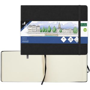 Kangaro Skizzenbuch 78-K-861230, A5 quer, 140 g/m², creme, Fadenbindung, Hardcover, 80 Blatt