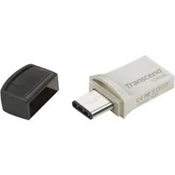 Transcend JetFlash 890 (128 GB, USB-A, USB-C), USB Stick, Silber