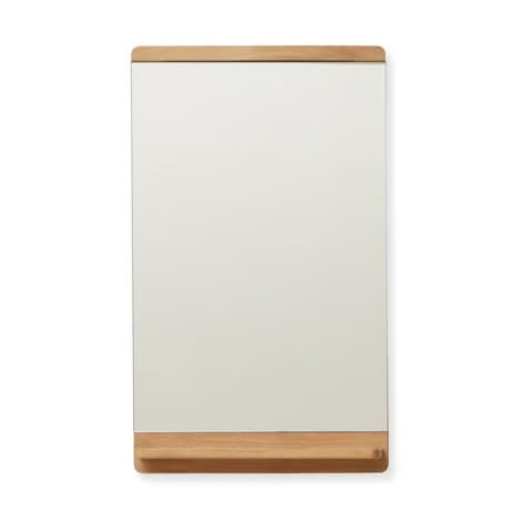 Form & Refine Rim wandspiegel Eikenhout Bruin B: 40 cm, H: 68 cm