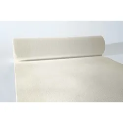MANK Tischläufer Airlaid Stockholm in Beige, 40 cm x 24 m , 1 Stück - Strukturen Leinenoptik