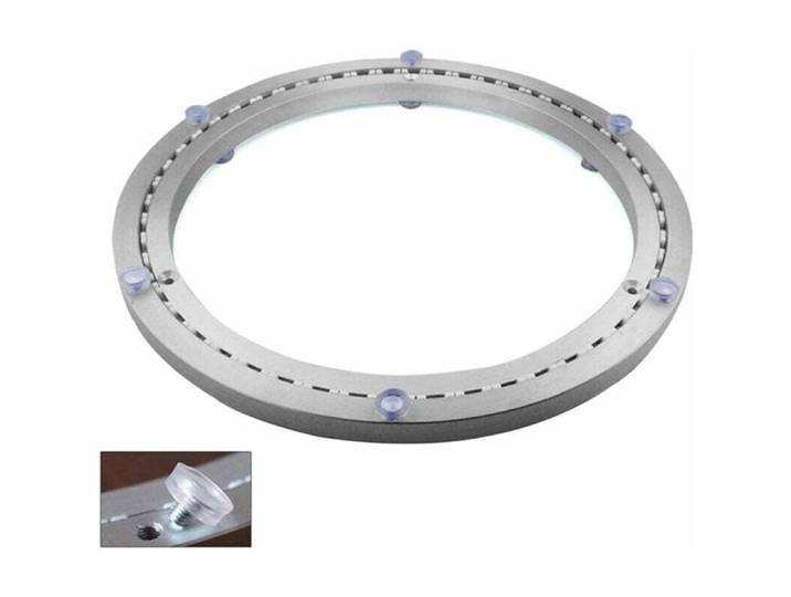 Plateau tournant en métal - ZOR® - ø45 cm - Rotation à 360° - Roulements à billes - Usage intensif - Acier inoxydable
