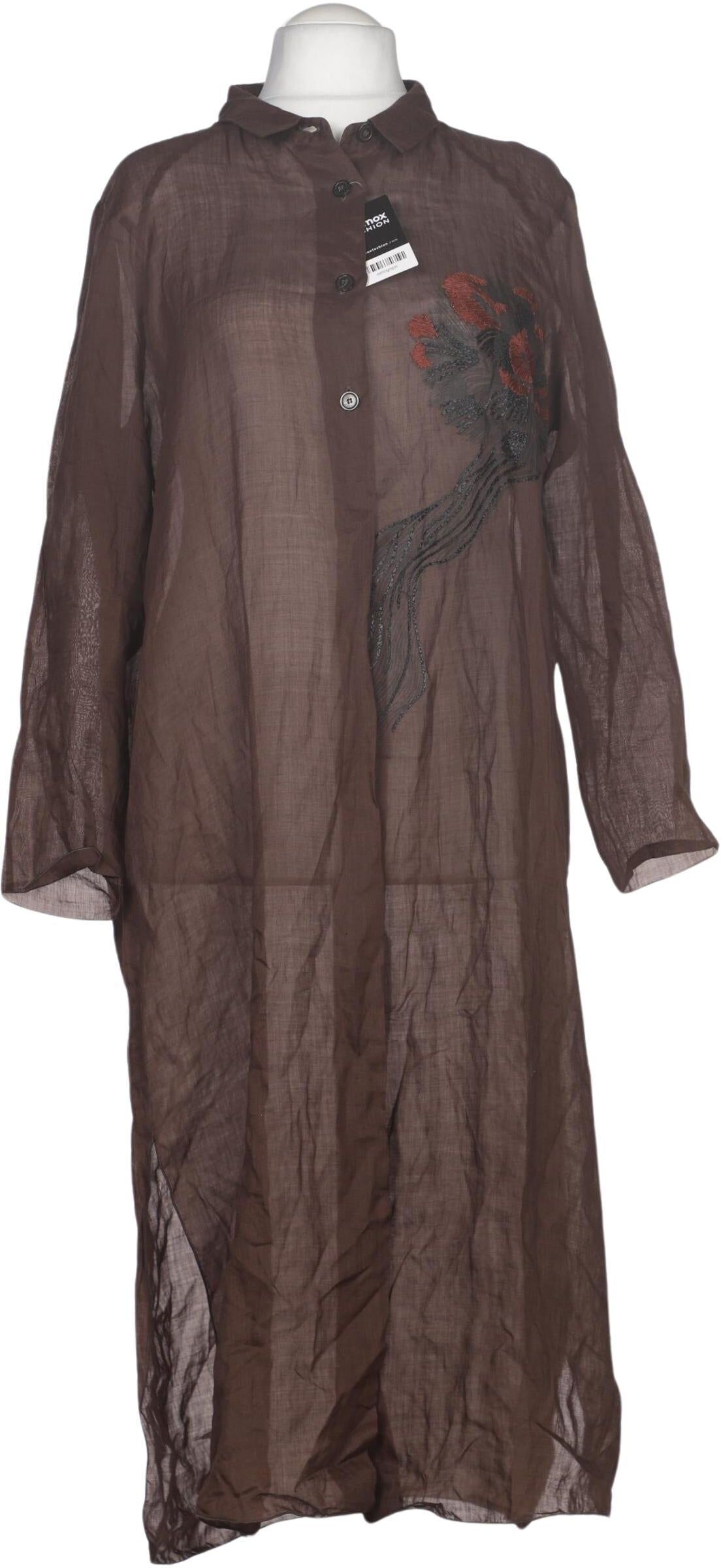 Piazza Sempione Damen Bluse, Braun, Gr. EU 44 (IT 50), Leinen - Second Hand