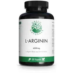 GREEN NATURALS L-Arginin Base 4500 mg vegan 180 St