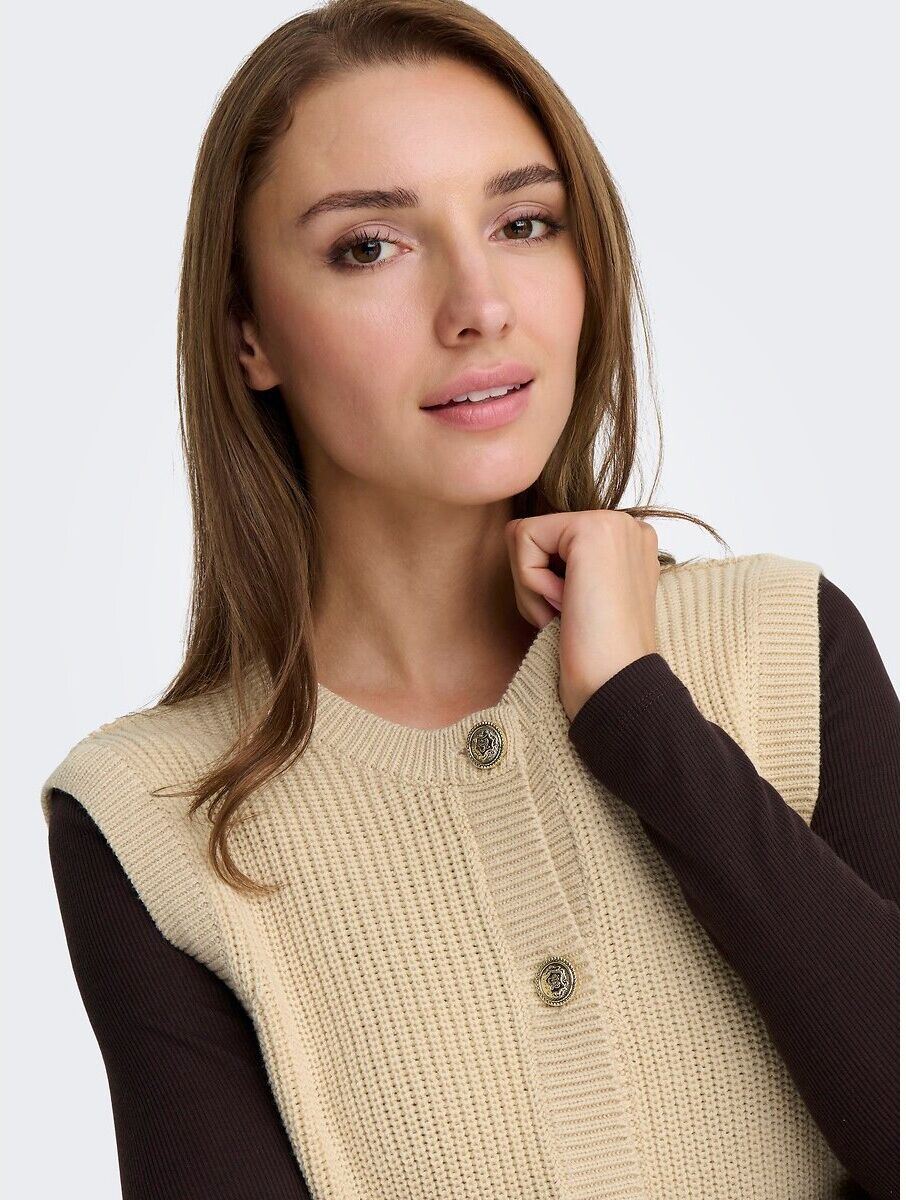 JDY Gilet sans manches boutonné