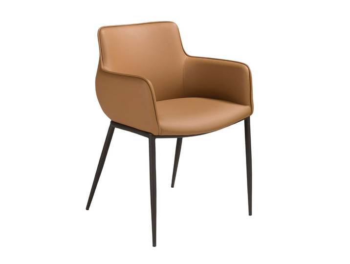 Chaise similicuir marron
