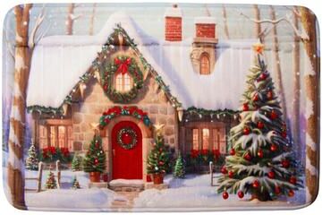 IH Casa Decor Memory Foam Digital Print Mat Country House