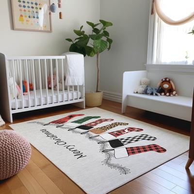 Addison Rugs Premium Washable Super Soft Merry Christmas Stockings Mayfield Rug