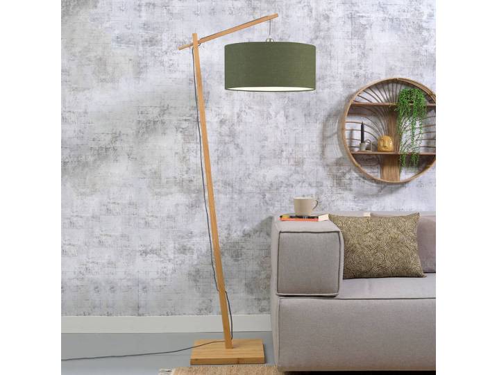 Good & Mojo Stehlampe Andes, Holz hell, für Wohn- / Esszimmer, Bambus, Design, Stehlampe