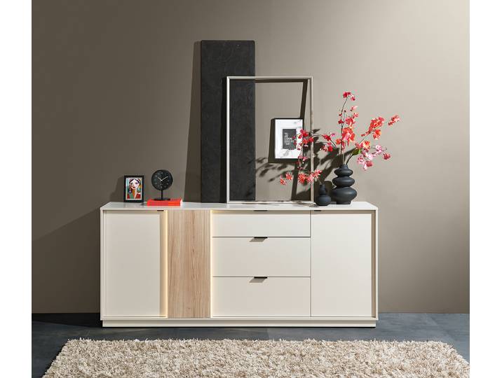 Enfilade éclairée Caballaa 193 x 83 x 40cm Beige