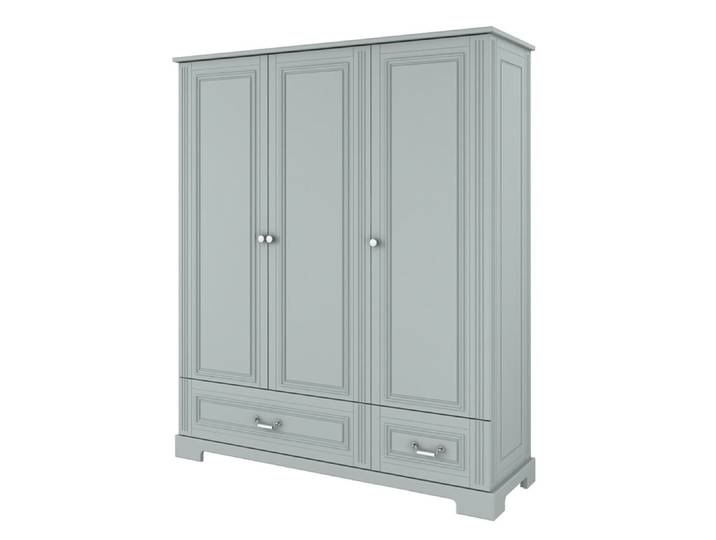 Armoire 3 portes 2 tiroirs Bellamy Ines Gris