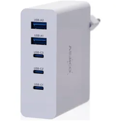 Verico Mojo 140W GaN 5 USB-Ladegerät 140W Steckdose Ausgangsstrom (max.) 3250mA Anzahl Ausgänge: 5 (140 W, 5 Ports), USB Ladegerät, Weiss
