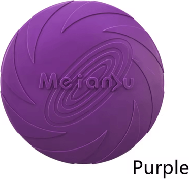 Inspire Picks Durable Silicone Dog Flying Disc Bite Resistant Outdoor Training Toy purple m