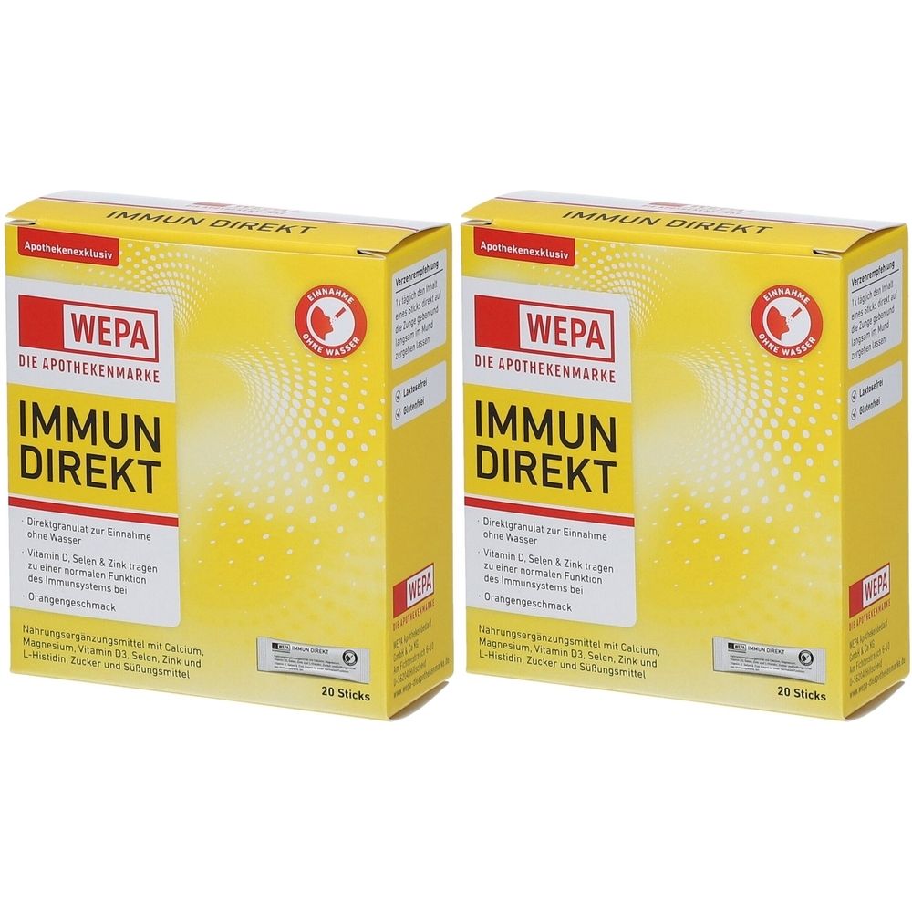 Wepa Immun Direkt Sticks Pulver 2x 2x20 St