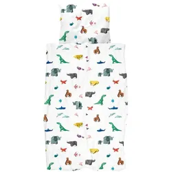 Snurk, Kinderbettwäsche, Bettwäsche Origami Zootiere 135 x 200 (135 x 200 cm, 80 x 80 cm)