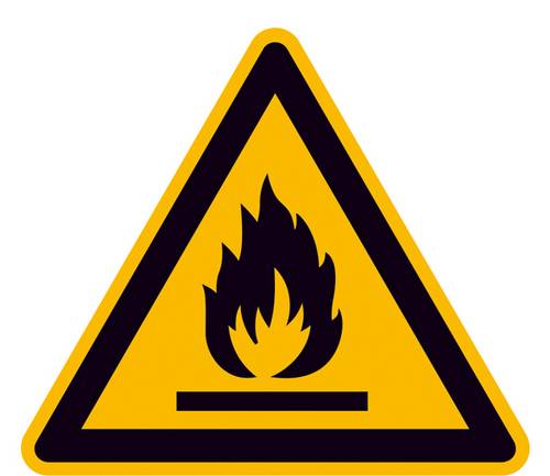 Warnschild Feuergefährliche Stoffe Aluminium 400mm ISO 7010 1St.