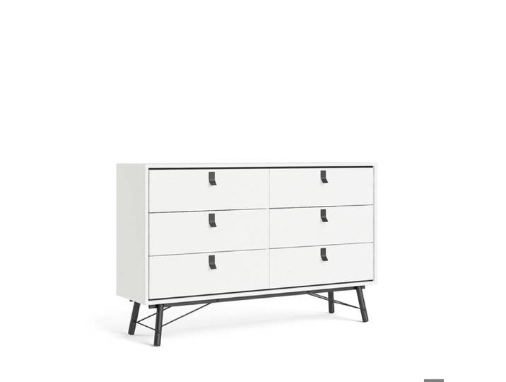 Rye Commode large 6 tiroirs blanc mat.