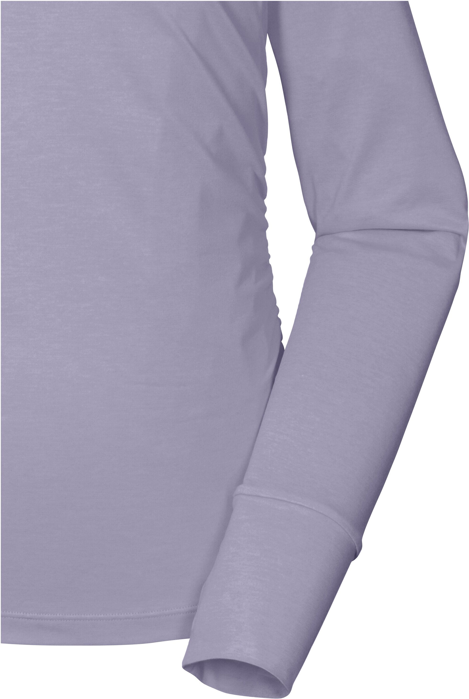 Langarmshirt KILLTEC "KOS 173 WMN LS SHRT", Damen, Gr. 40, helllila, Obermaterial: 88% Polyester, 12% Elasthan, Shirts Langarmshirt, Atmungsaktiv, schnelltrocknend, dehnbar, Daumenlöcher, Raffung
