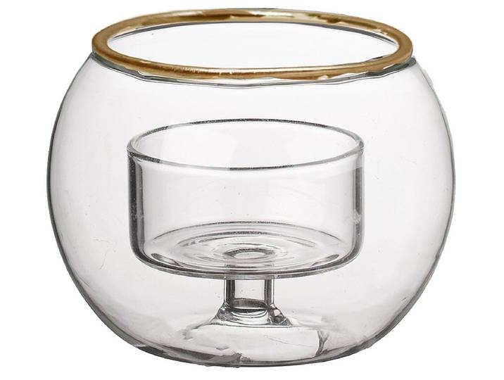 Windlicht RYE 8 cm x 6 cm Glas durchsichtig