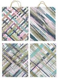 IH Casa Decor Gift Bags Abstract Assorted X-Large - Set of 12