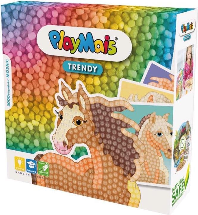 PlayMais Trendy Mozaïekpaard met meer dan 3000 onderdelen en accessoires
