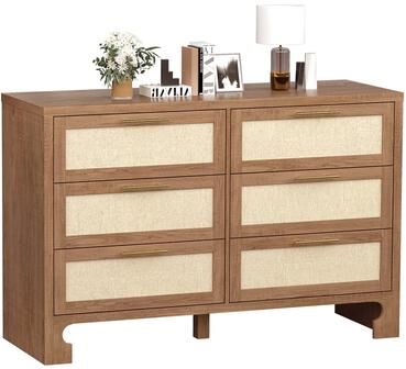 Garvee 6 Drawers Dresser for Bedroom Chest of Drawers Large Storage Cabinet