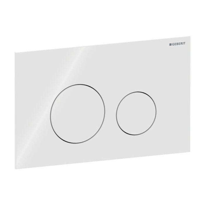 Geberit Sigma 40 Round Betätigungsplatte 115628SI1 Round, weiß, für 2-Mengen-Spülung