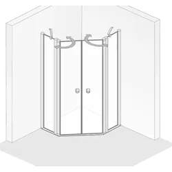 HSK Exklusiv 2.0 Fünfeckdusche 4-teilig 4865xxx