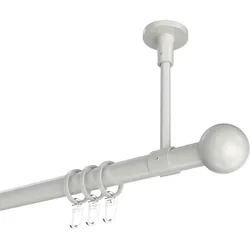 GARDINENSTANGE Sonette Luino 160 cm, 1-läufig, 20 mm Ø Weiß