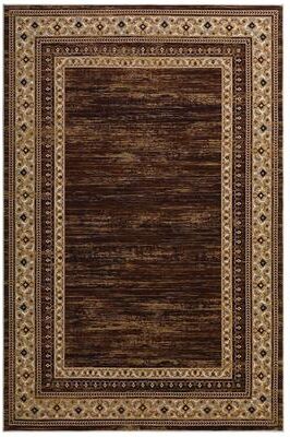 Garvee Washable Modern Border Area Rug Boho Solid Carpet Navy
